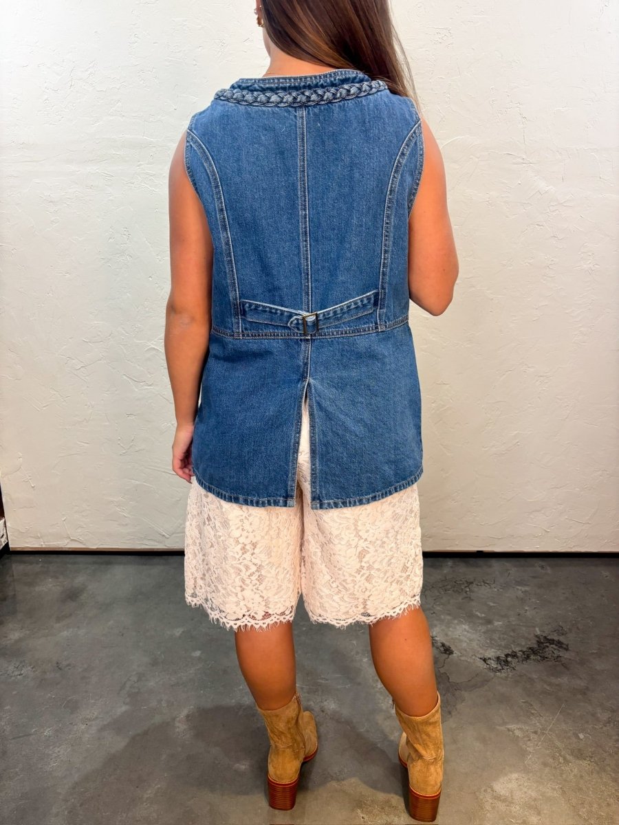 Allison Lace Bermuda Shorts - Ecru - Revel Boutique