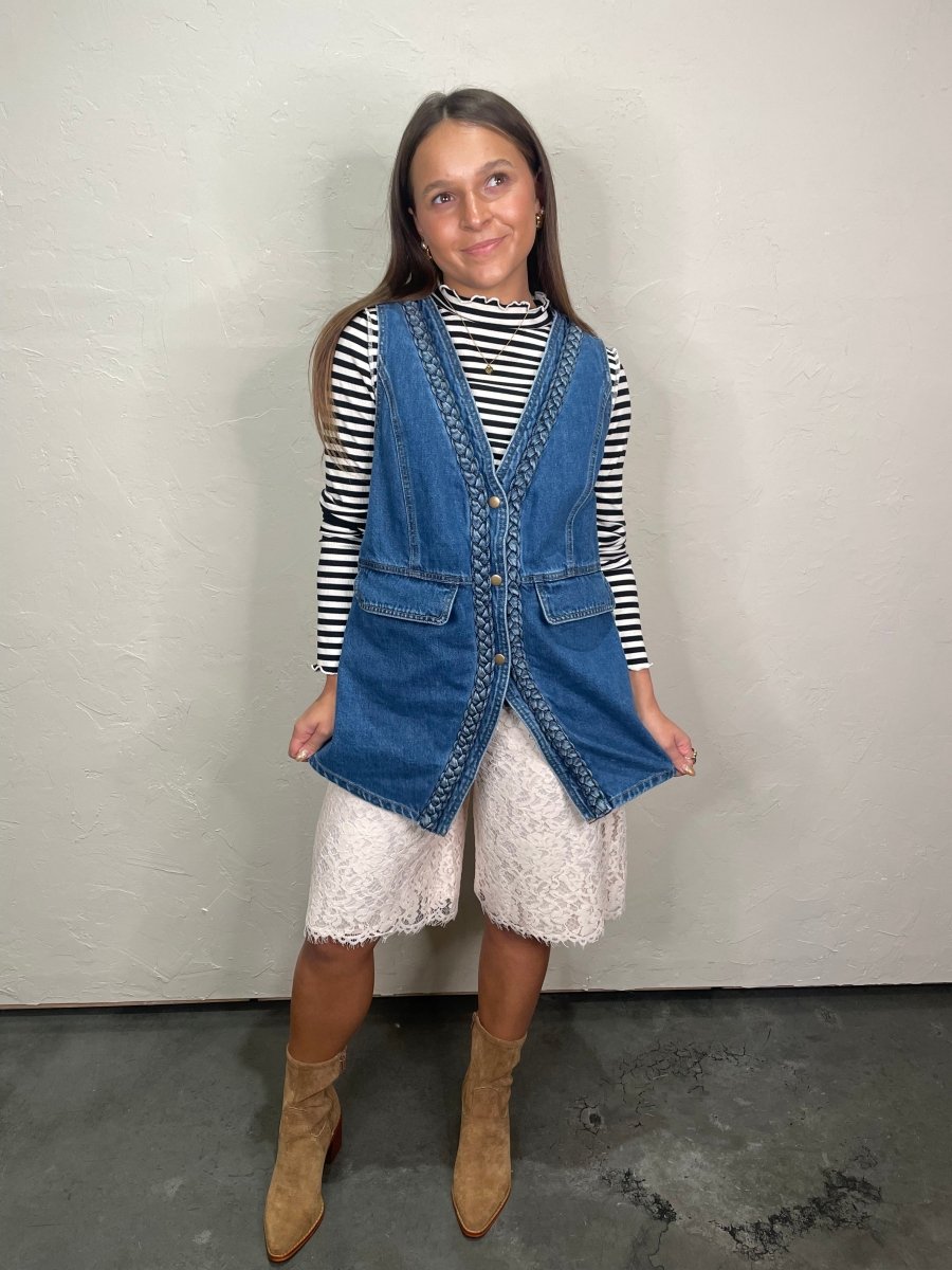 Allison Lace Bermuda Shorts - Ecru - Revel Boutique