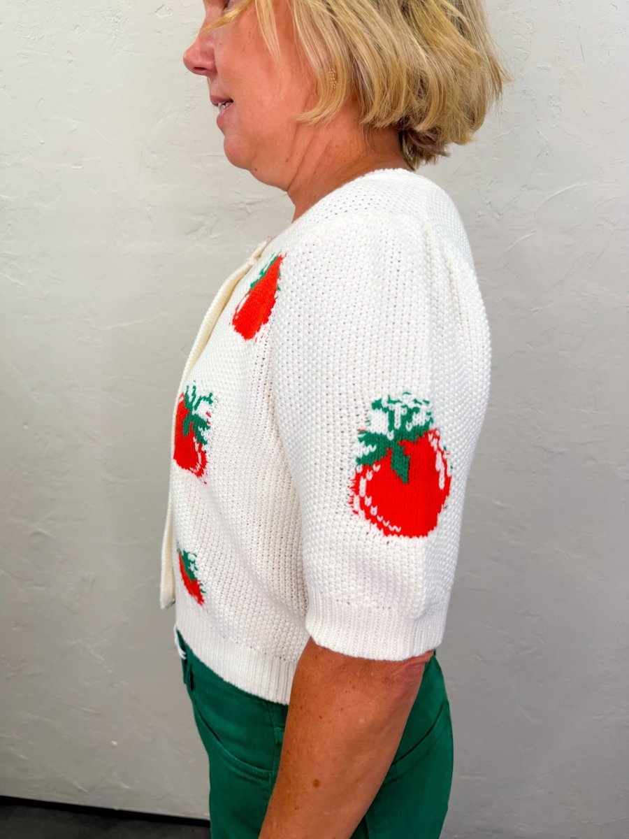 Amore Tomato Cardi - Revel Boutique