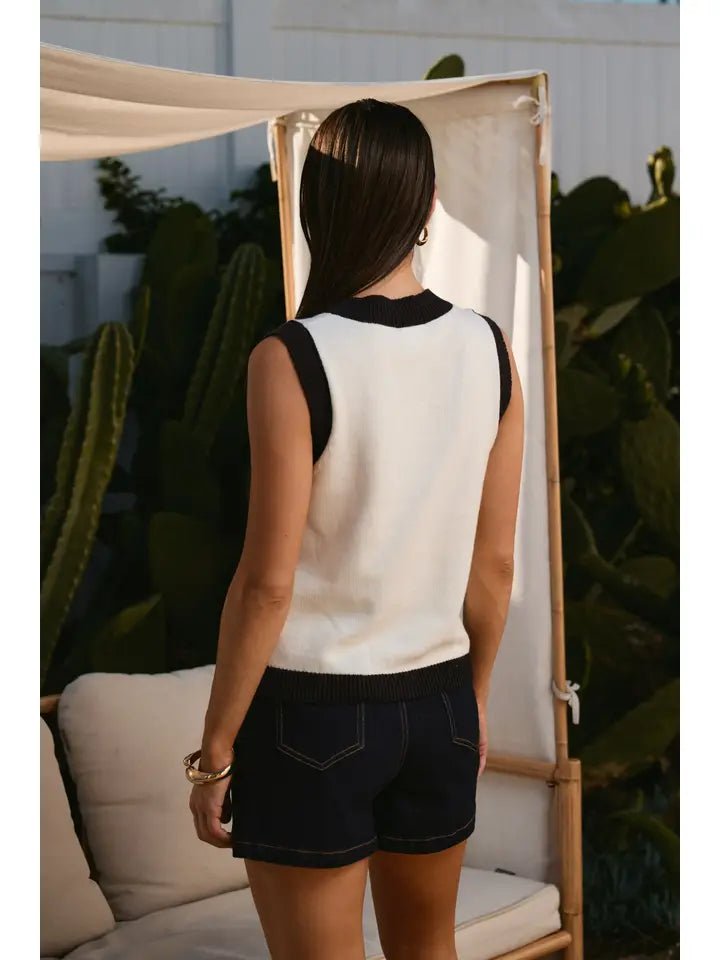 Anchors Away Sweater Vest - Revel Boutique