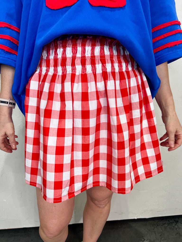 Annie Check Skirt - Revel Boutique