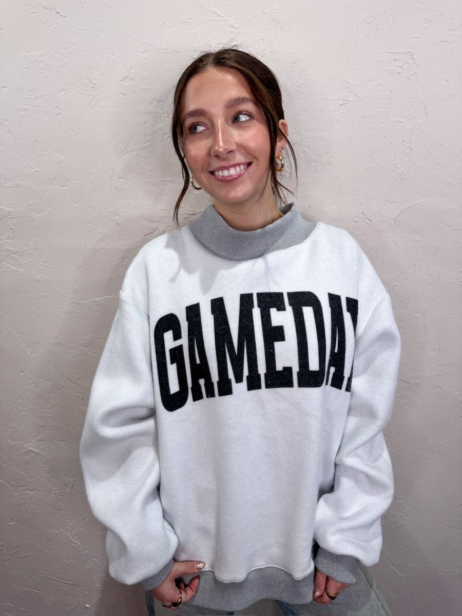 Artisan Football/Gameday Reversible Mockneck - Revel Boutique