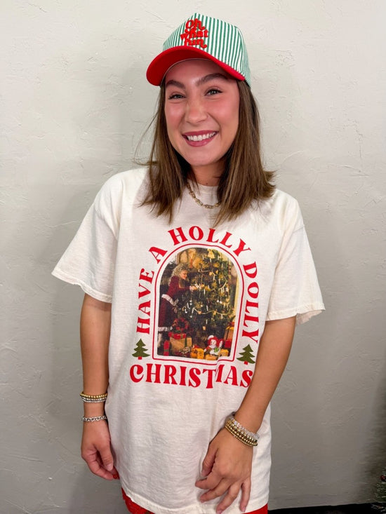Artisan Holly Dolly Christmas Tee - Revel Boutique