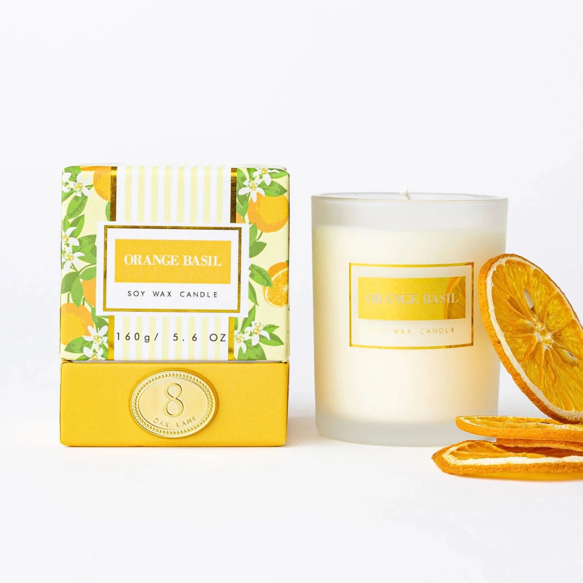 Artisan Orange Basil 5.6oz Soy Candle - Revel Boutique