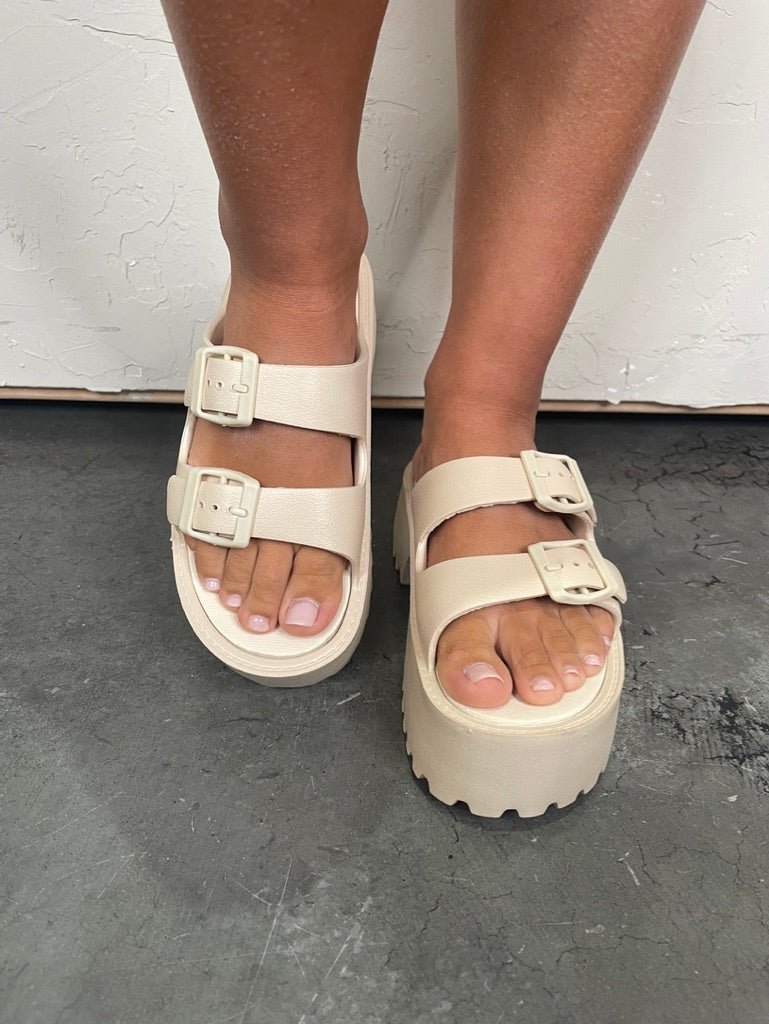 Aura Point Platform Sandal - Nude - Revel Boutique