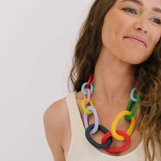 Artisan Chain Necklace - Rainbow