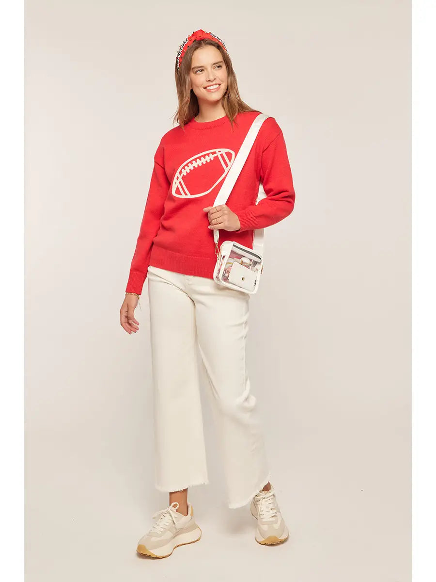 Touchdown Sweater-Red