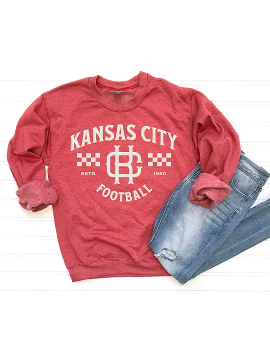 Fandom Distressed KC Sweatshirt - Red