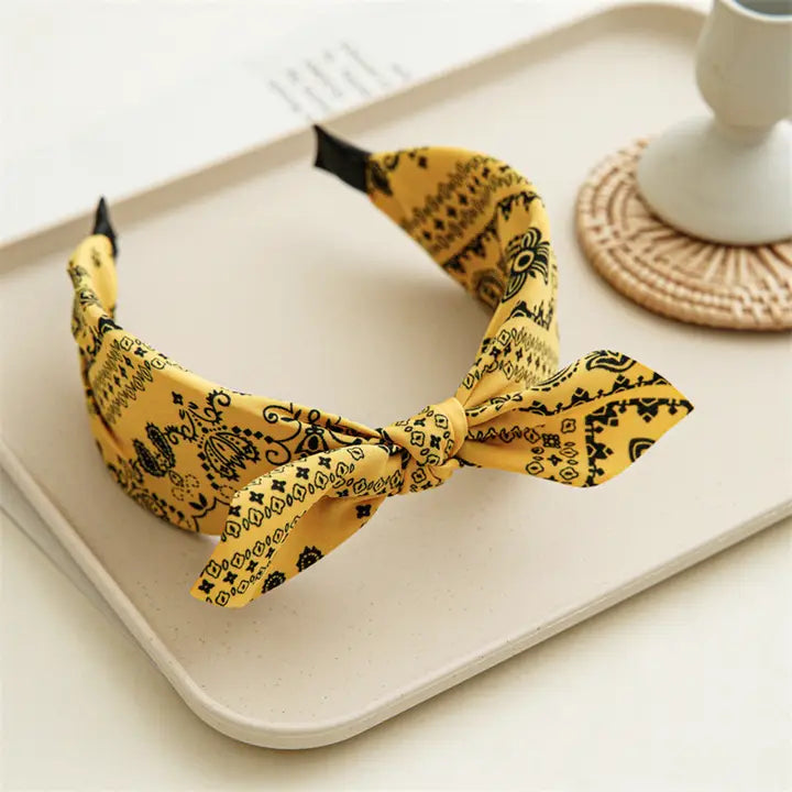 Bandana Headband-Gold