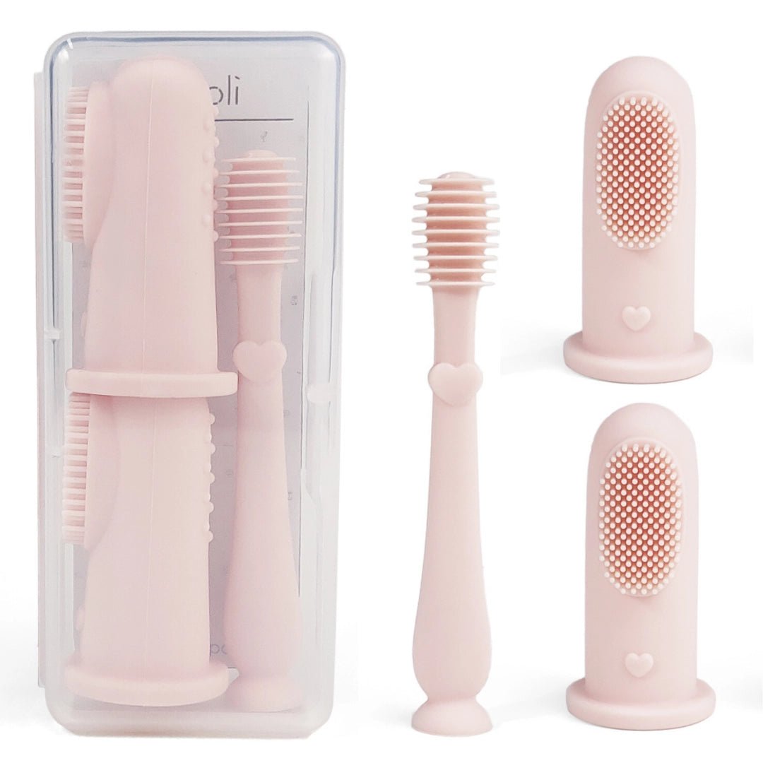 Baby Finger Toothbrush Set - Blush - Revel Boutique