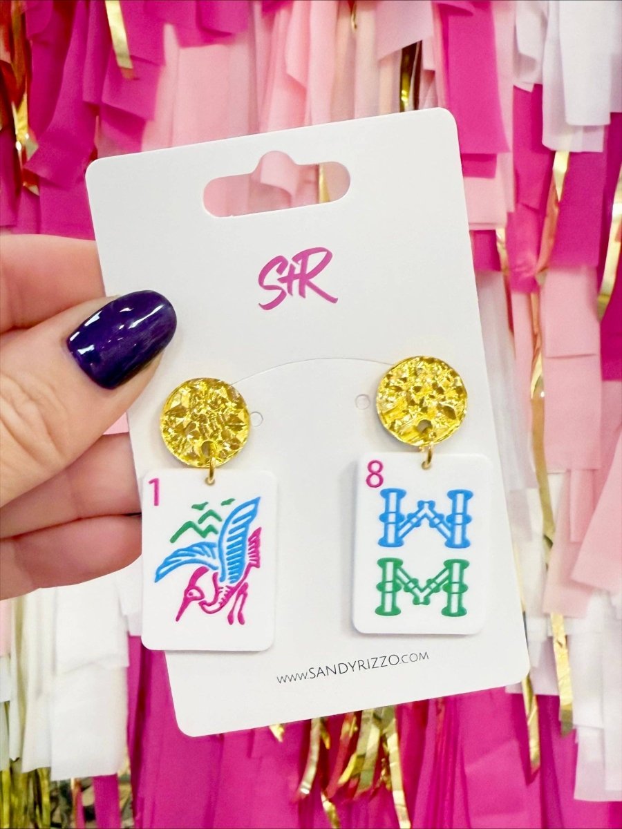 Bam Bird Pastel Acrylic Mahjong Dangle - Revel Boutique