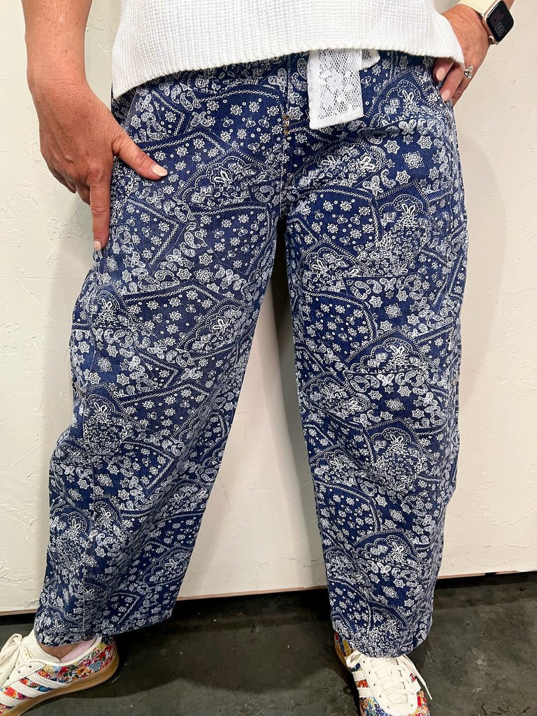 Bea Paisley Pants - Revel Boutique