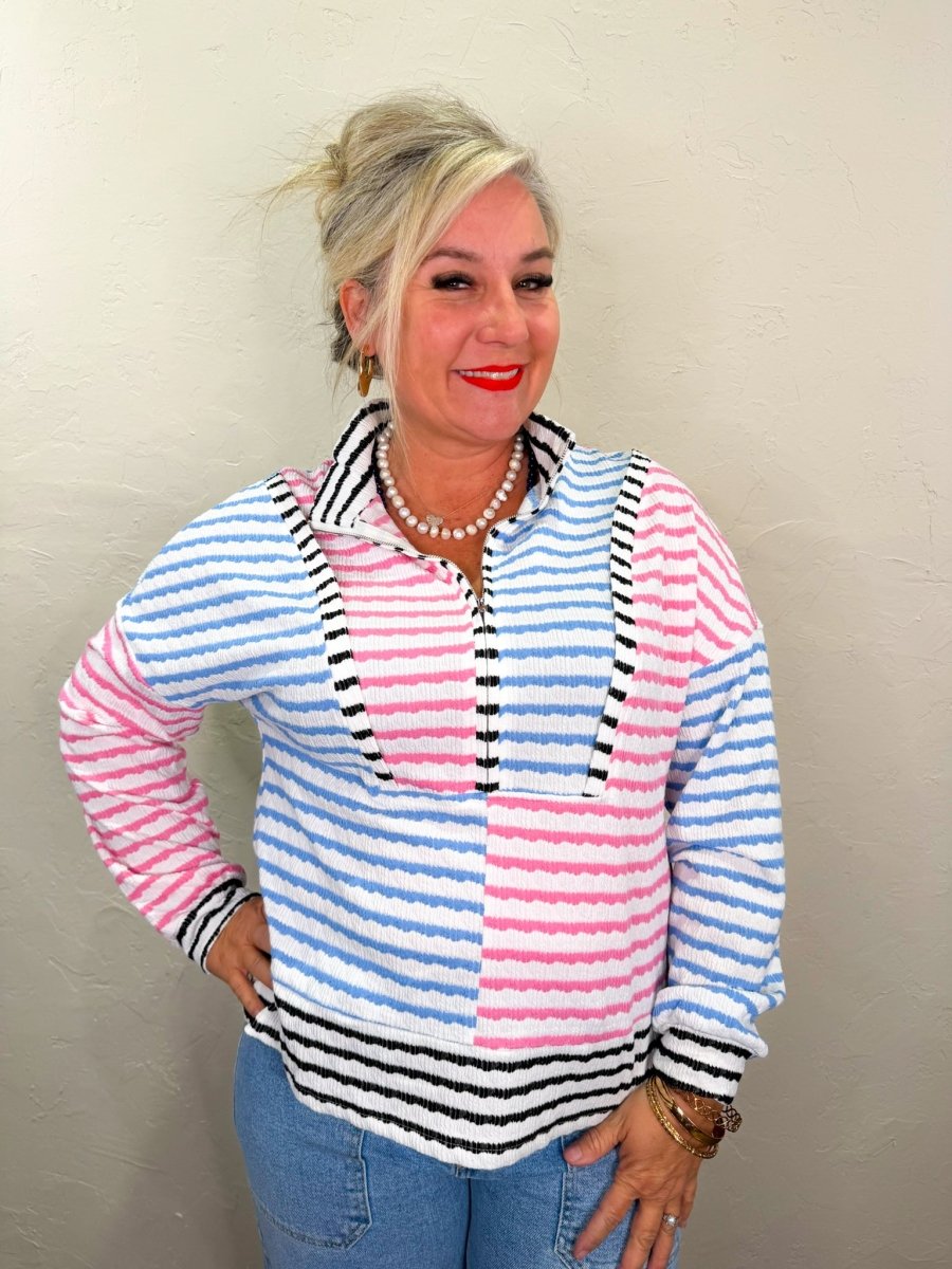 Beach Read Quarter Zip - Revel Boutique