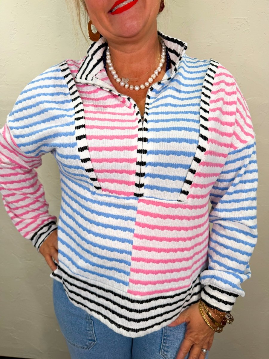 Beach Read Quarter Zip - Revel Boutique