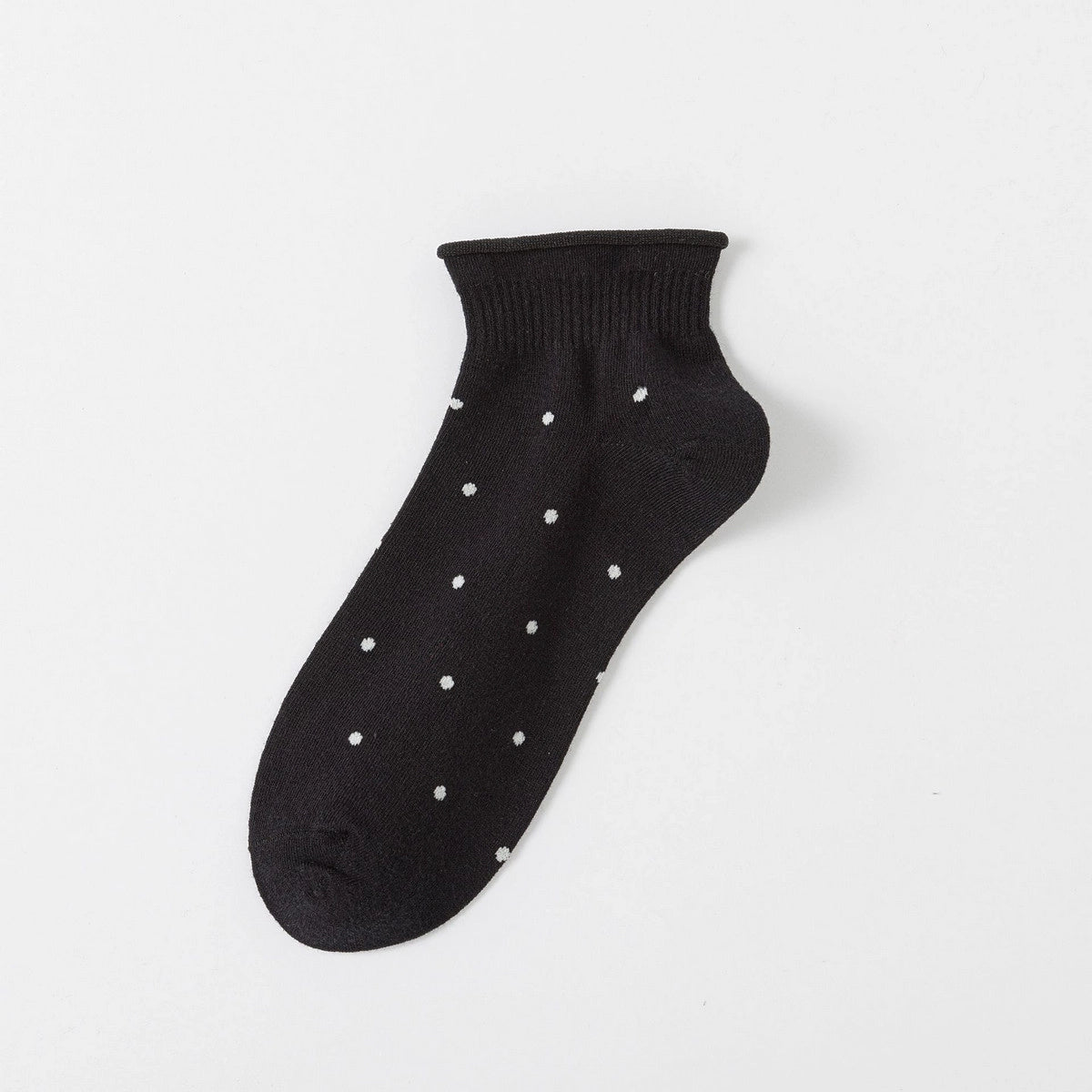 Black Dotted Ruffle Socks - Revel Boutique