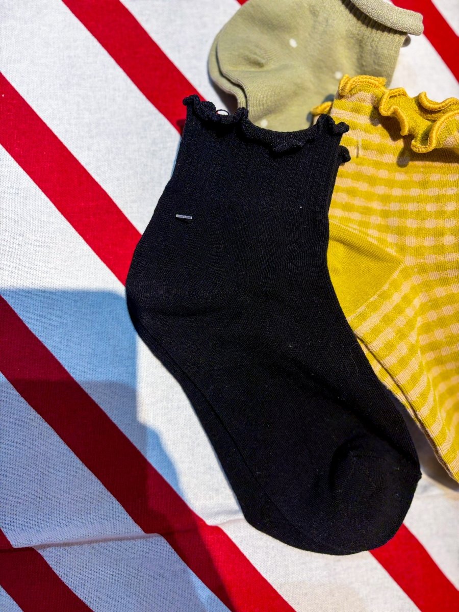 Black Ruffle Socks - Revel Boutique
