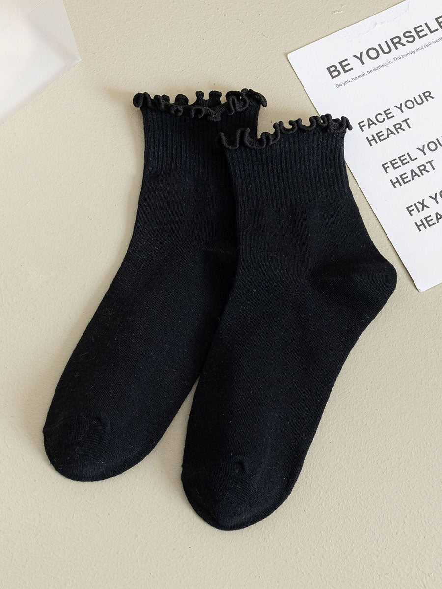 Black Ruffle Socks - Revel Boutique