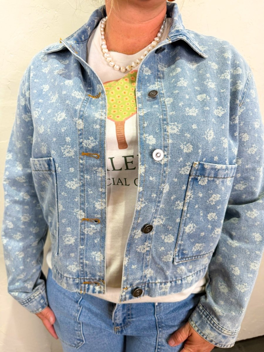 Bliss Floral Denim Jacket - Revel Boutique