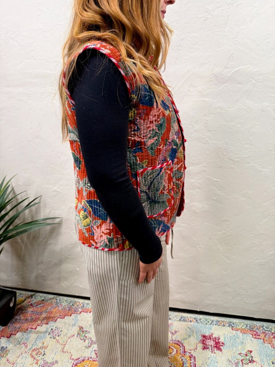 Bobby McGee | Daisy Velvet Vest - Revel Boutique