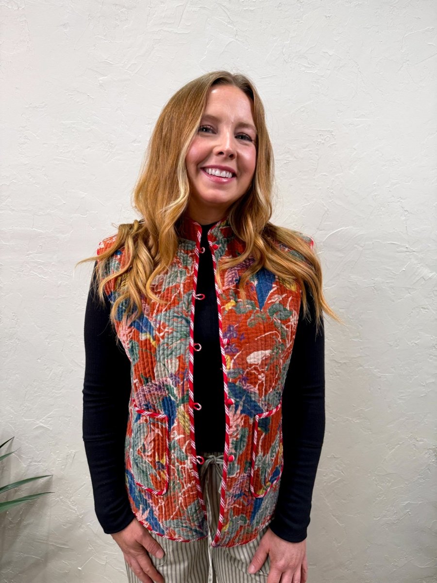 Bobby McGee | Daisy Velvet Vest - Revel Boutique