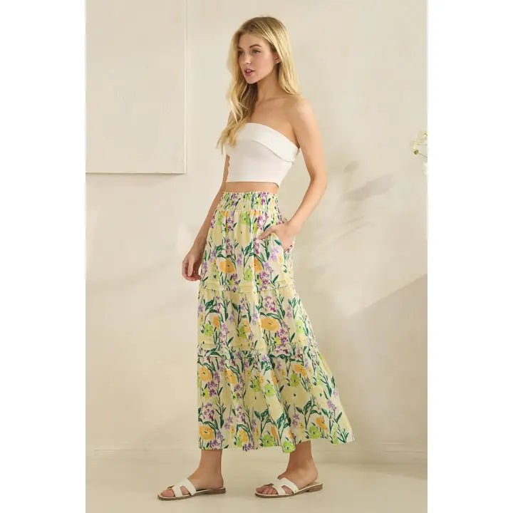 Botanical Maxi Skirt - Revel Boutique