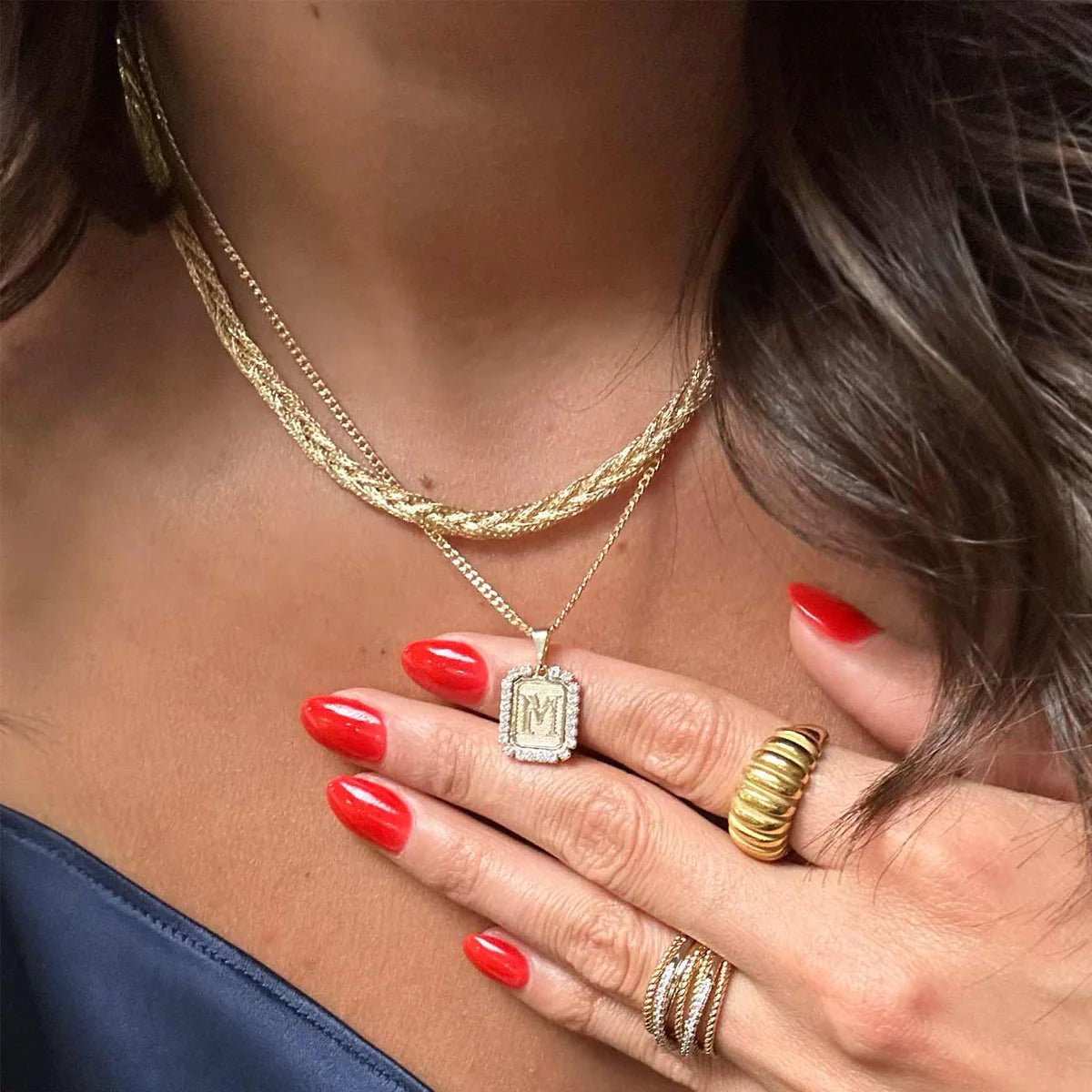 Bracha: Royal Initial Card Necklace - Revel Boutique