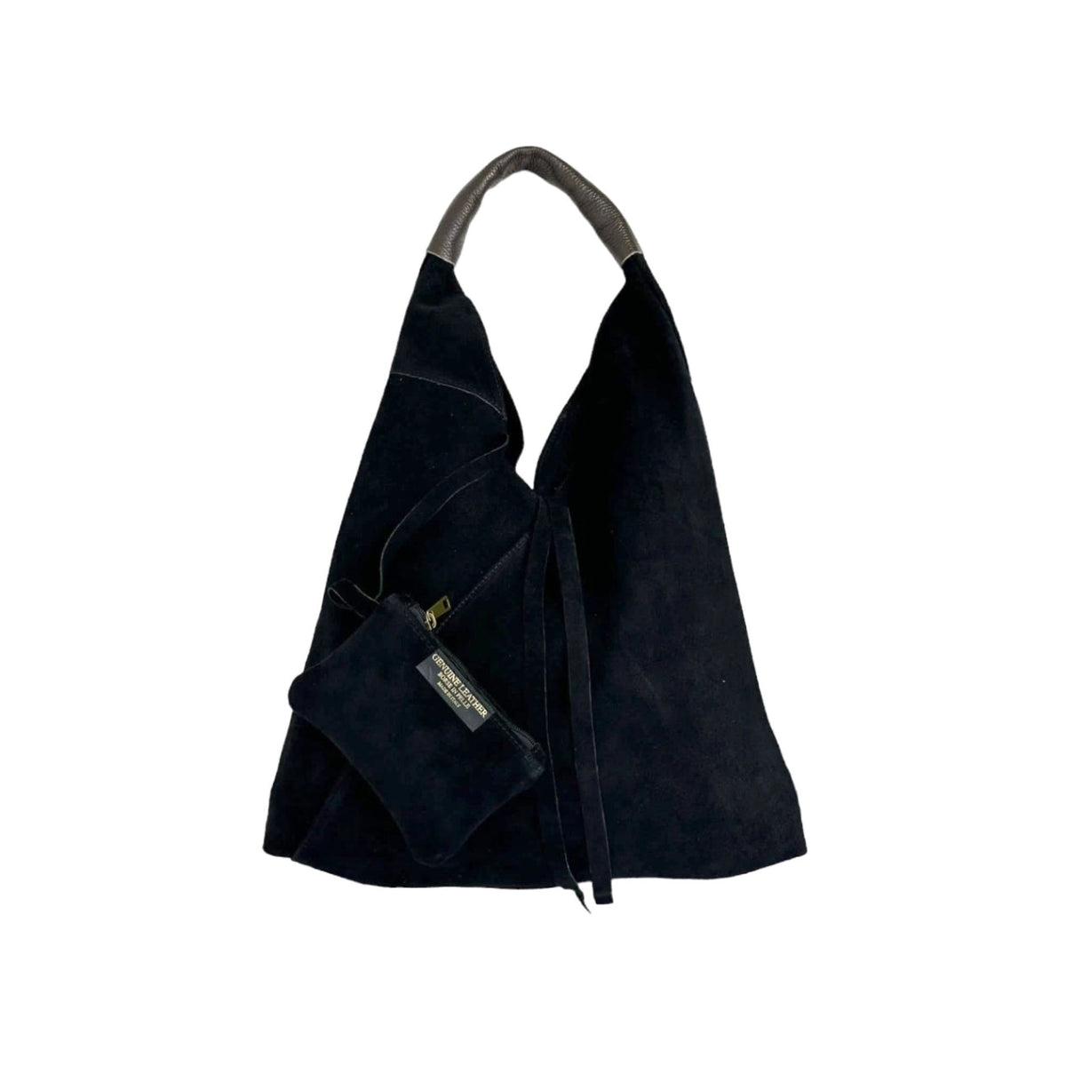 Brooklyn Suede Shoulder Bag - Black - Revel Boutique