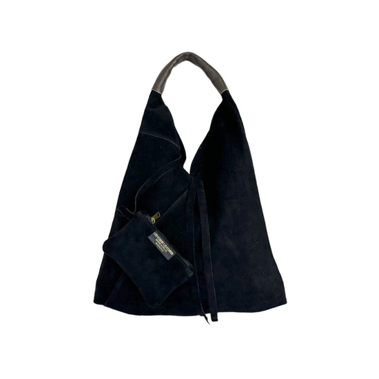 Brooklyn Suede Shoulder Bag - Black - Revel Boutique