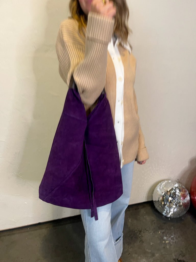 Brooklyn Suede Shoulder Bag - Mulberry - Revel Boutique