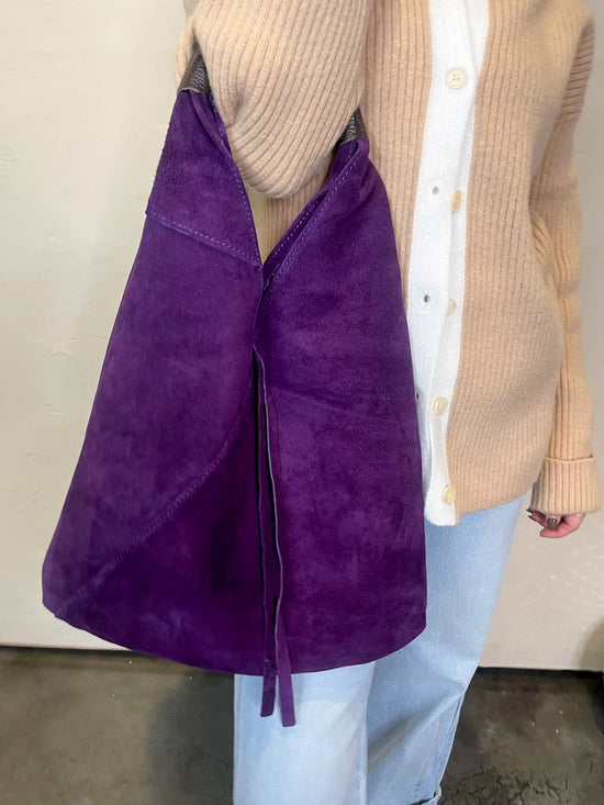 Brooklyn Suede Shoulder Bag - Mulberry - Revel Boutique