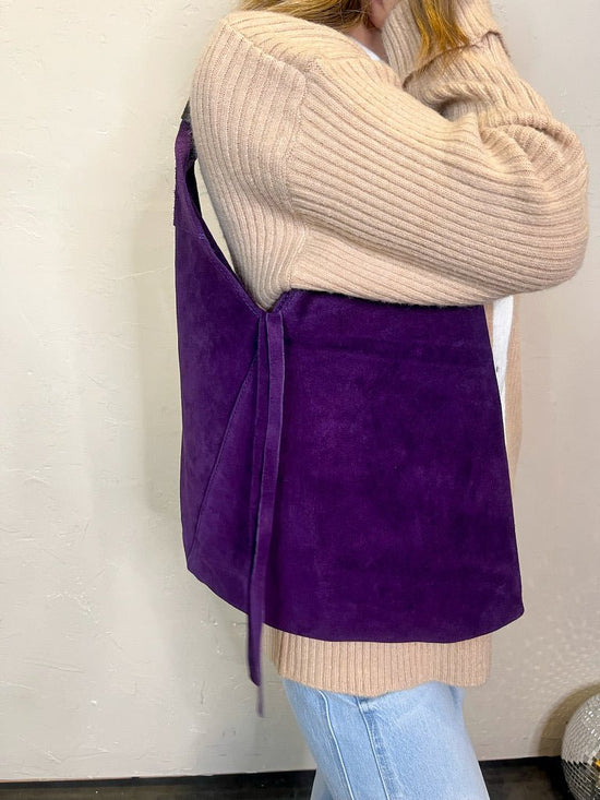 Brooklyn Suede Shoulder Bag - Mulberry - Revel Boutique