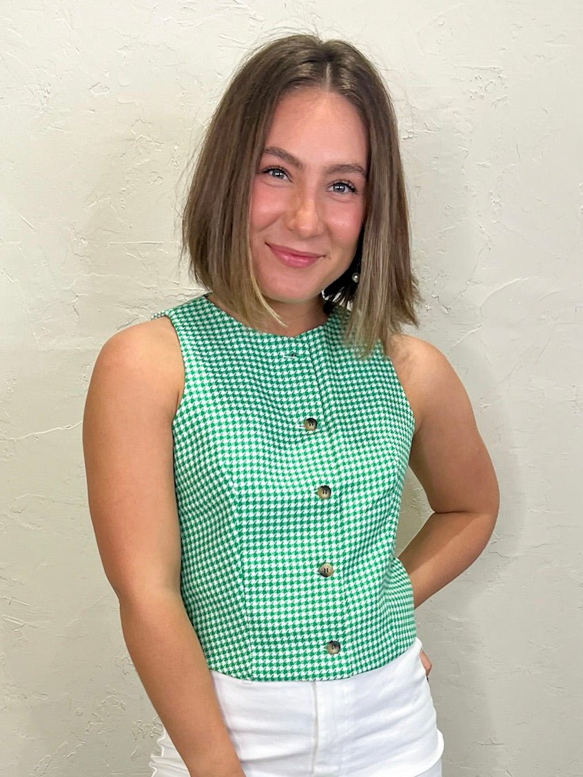 Busy Woman Vest - Green - Revel Boutique