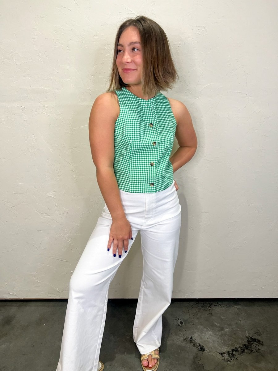 Busy Woman Vest - Green - Revel Boutique