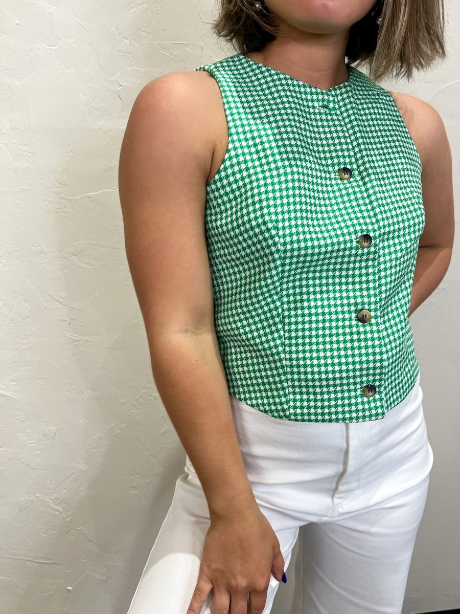 Busy Woman Vest - Green - Revel Boutique