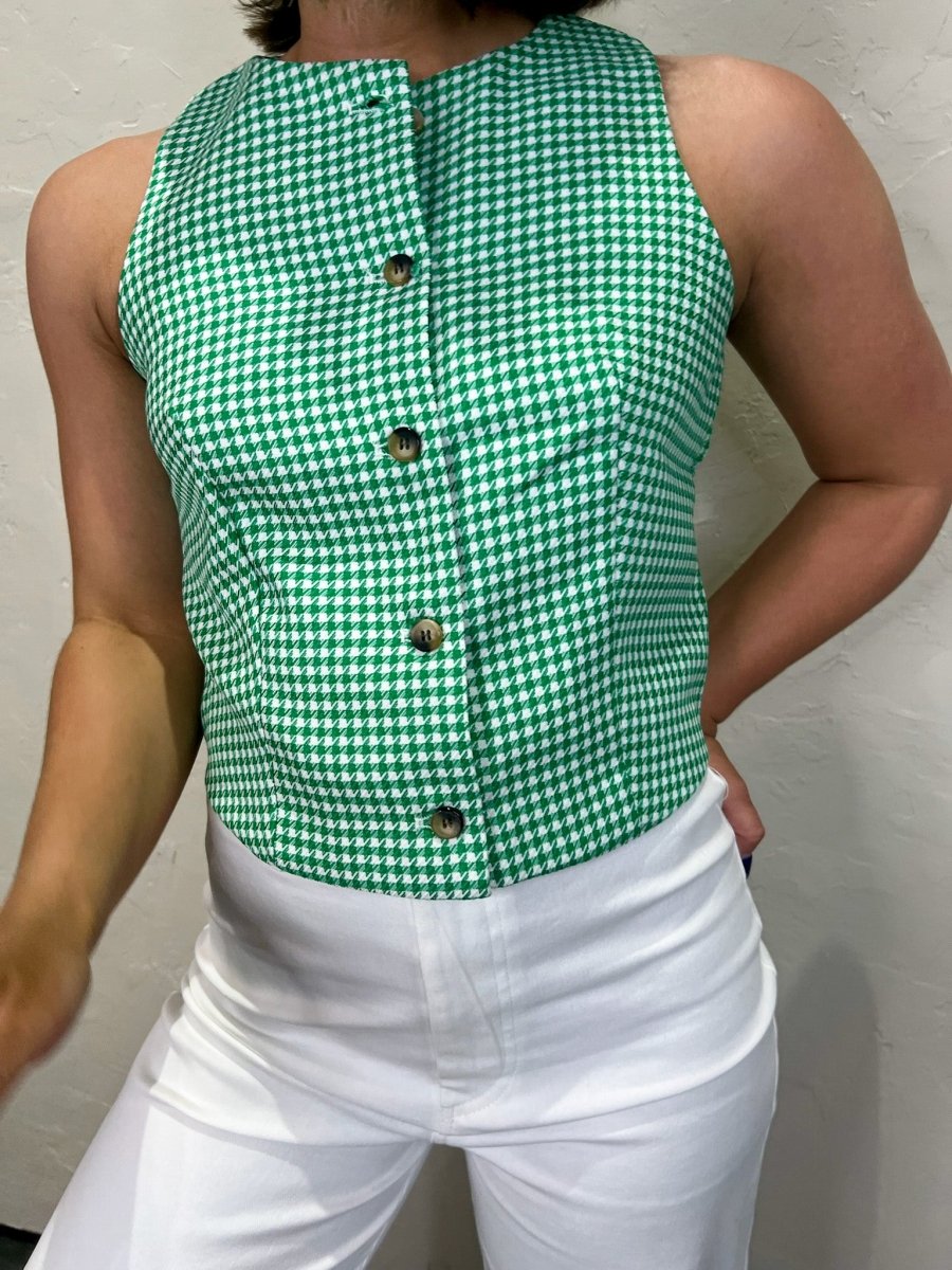 Busy Woman Vest - Green - Revel Boutique