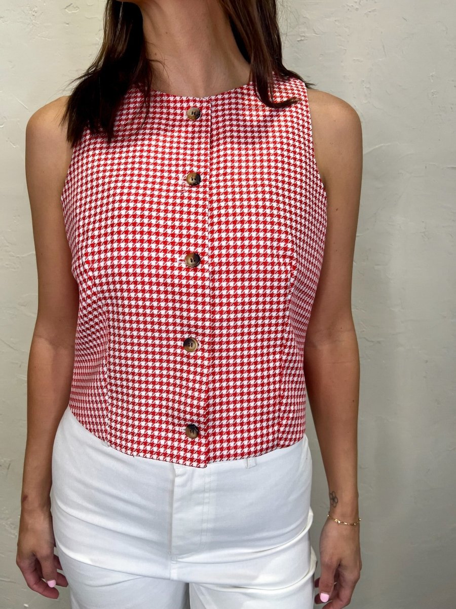Busy Woman Vest - Red - Revel Boutique