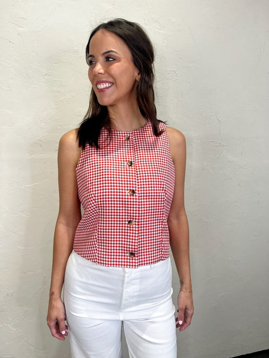 Busy Woman Vest - Red - Revel Boutique