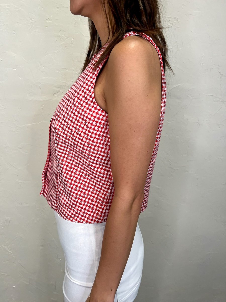 Busy Woman Vest - Red - Revel Boutique