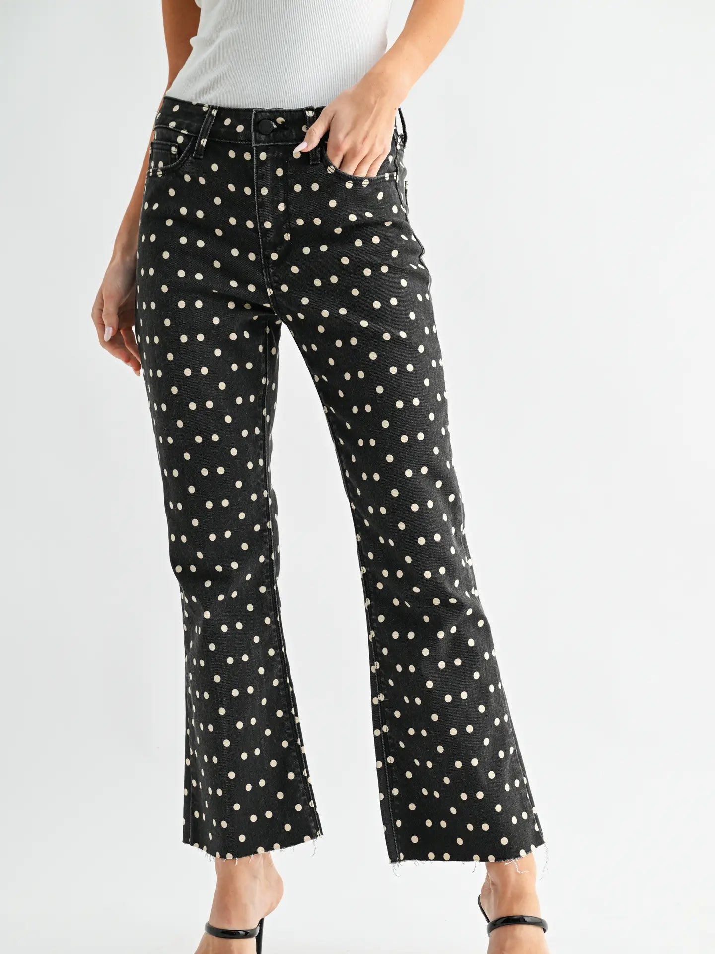 Dotty Game Day Jeans-Black