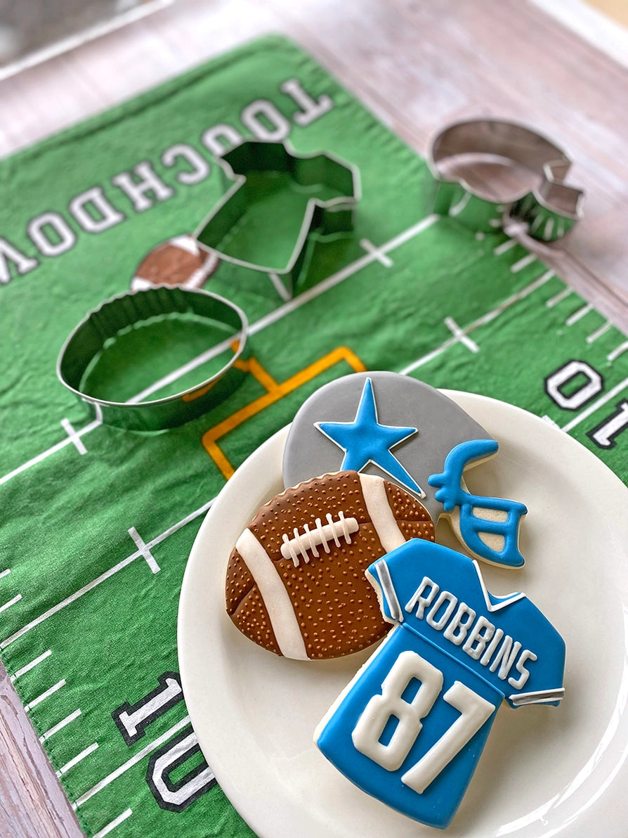 Football 3pc Cookie Cutter Set