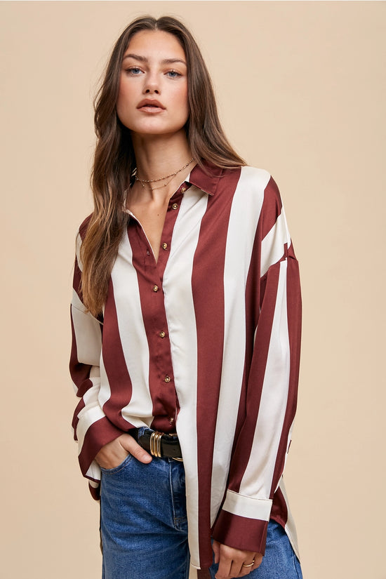 Bold Choice Blouse - Burgundy