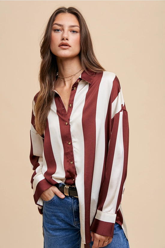 Load image into Gallery viewer, Bold Choice Blouse - Burgundy
