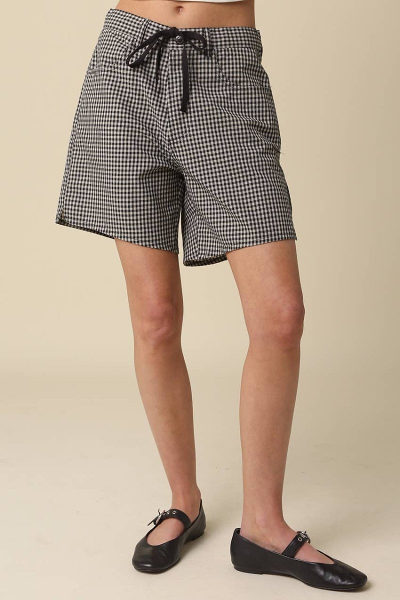 Cailyn Gingham Shorts L - Revel Boutique