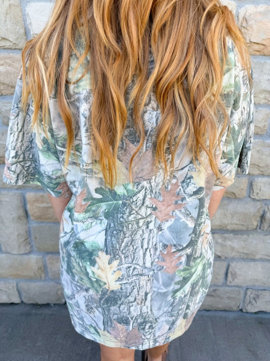 Camo Merry Bow Tee - Revel Boutique