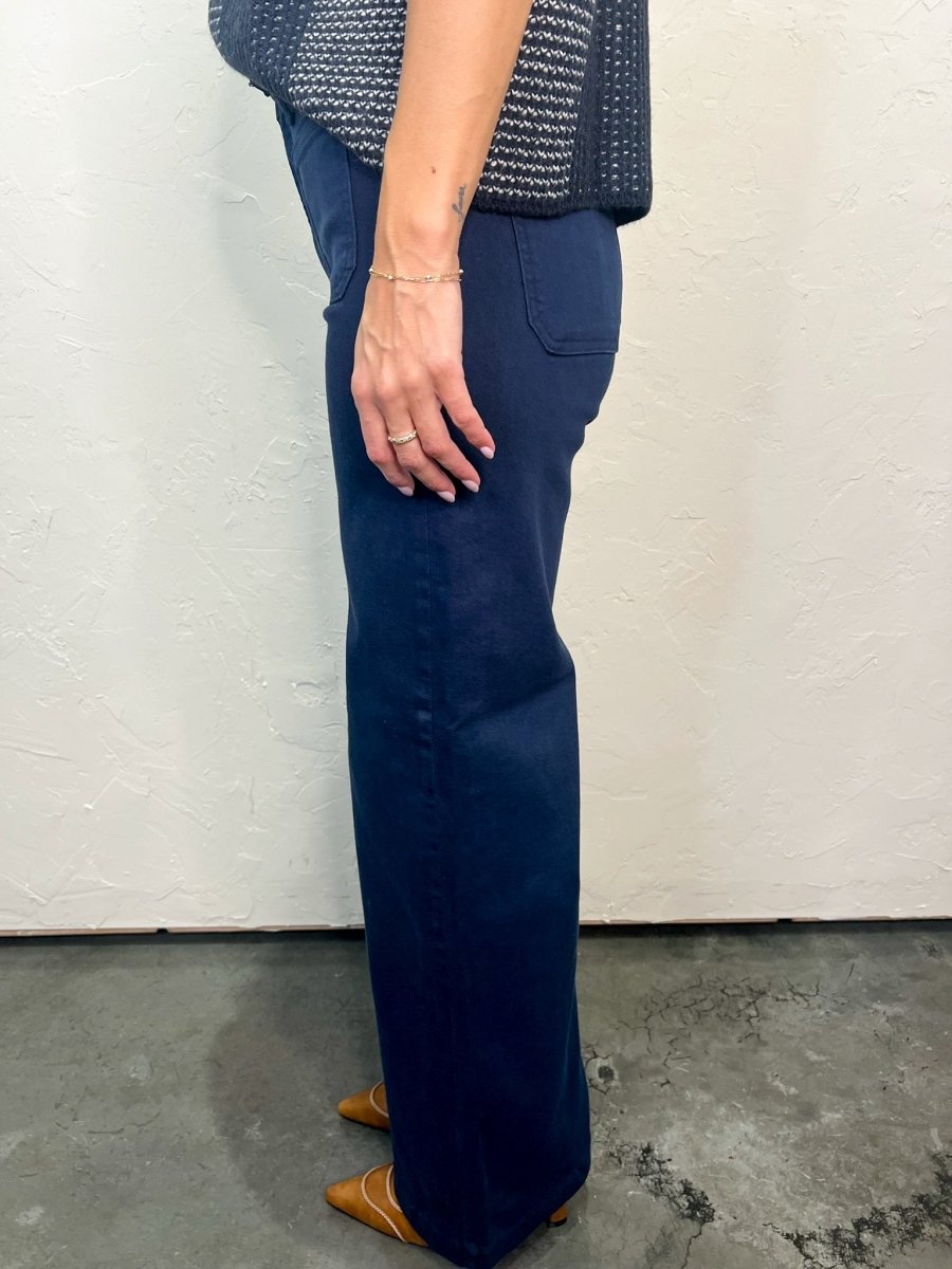 Cape Cod Mini Patch Pocket Jean - Navy - Revel Boutique