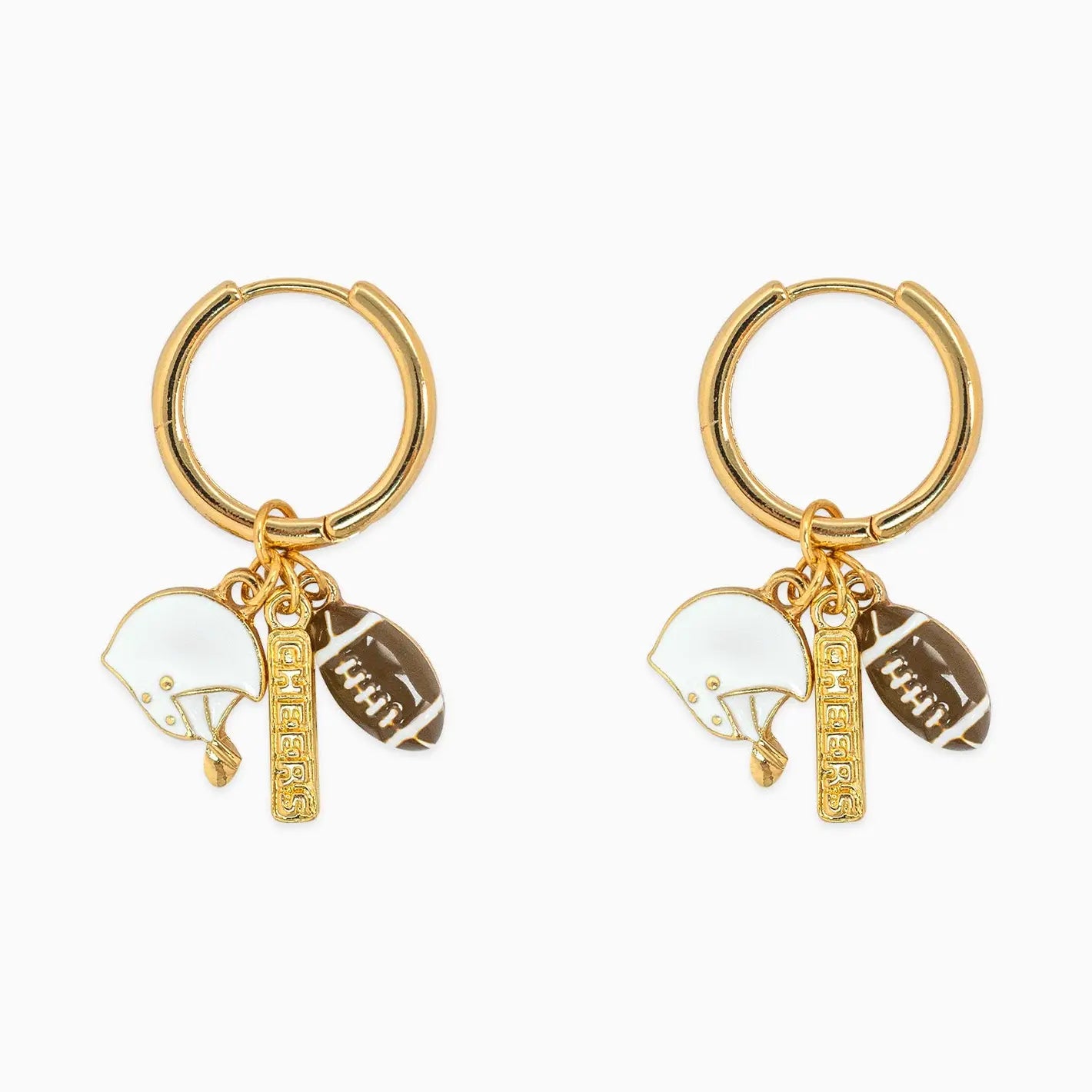 Football Multi Charm Earrings