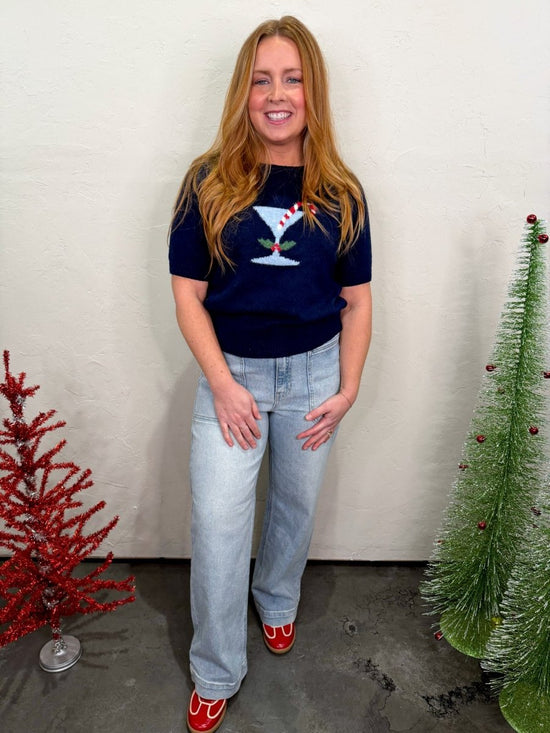 Cheers Candy Cane Sweater - Revel Boutique