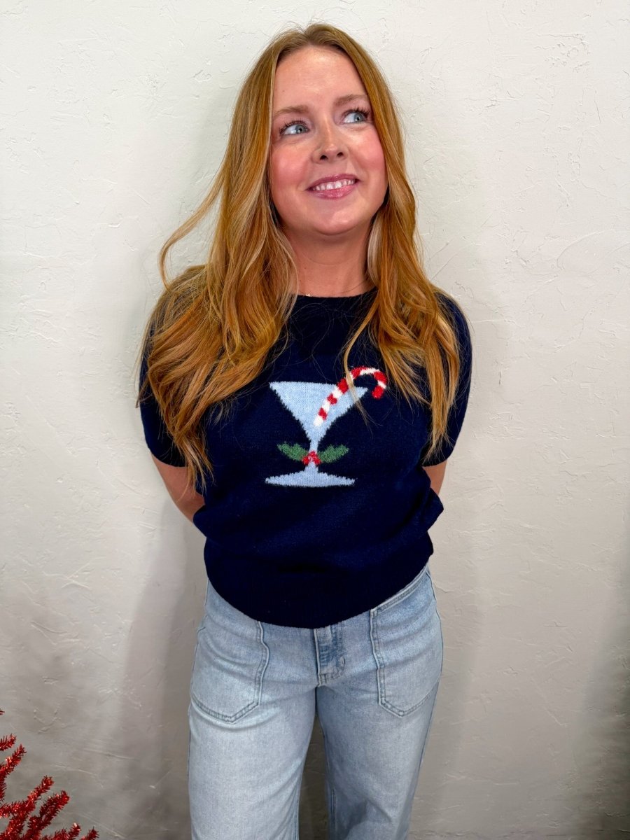 Cheers Candy Cane Sweater - Revel Boutique