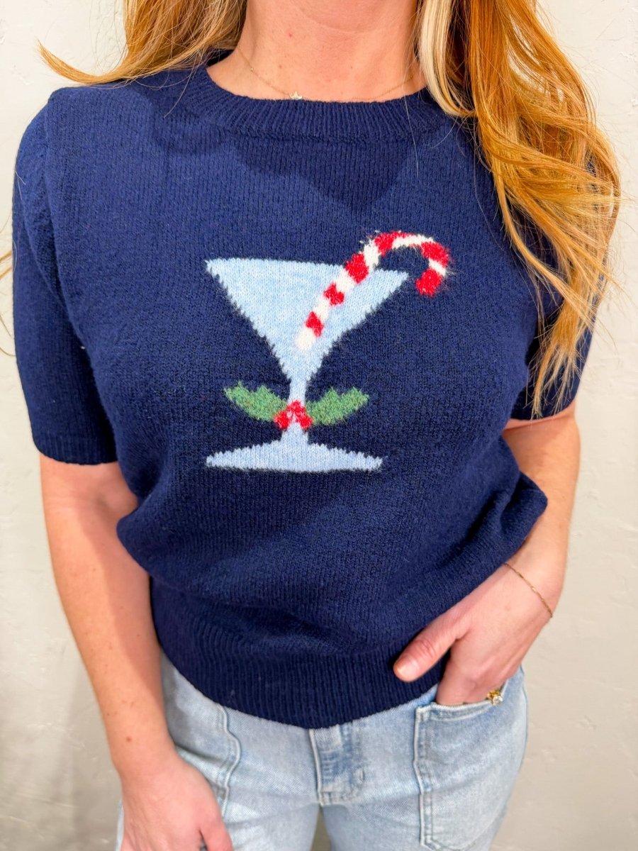 Cheers Candy Cane Sweater - Revel Boutique