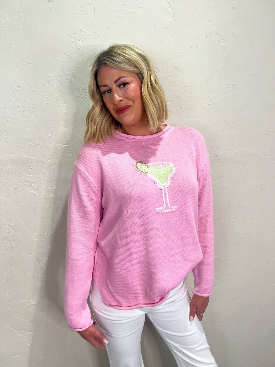 Cheers Margs Sweater - Pink - Revel Boutique